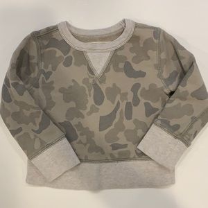 JCrew Crewcuts camo sweatshirt